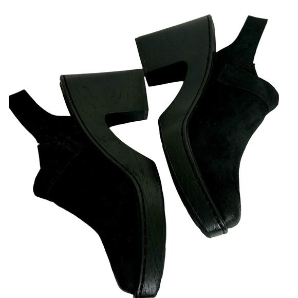 Born Women's Devlyn Black Distressed Suede Platform Boho Chic Clogs Size 9M - Picture 6 of 11